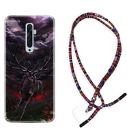 Oppo Reno 2Z 4 Lite 4 Pro 5 6 7 A31 Kılıf Boyun Asklı Rasta Silikon Dark Deer 1786
