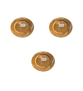 Kullan At Parti Davet Sunum Servis Plastik Sert Mika Tabak - 26 Cm. - Altın - 6 Adetlik 3 Paket