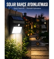 Solar Lamba Giriş, Bahçe Yol Avlu Hareket Sensörlü Led Parlak Gece Su Geçirmez