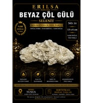 Sertifikalı Beyaz Çöl Gülü Selenit Taşı Kütle - 13x6 cm Koleksiyonluk Doğal Tek Parça