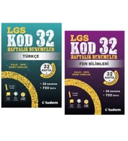 TUDEM YAYINLARI 8.SINIF LGS KOD 32 TÜRKÇE - FEN BİLİMLERİ HAFTALIK DENEME