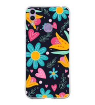 PrintiFy Huawei Honor 8C ile Uyumlu 1mm Slim Fit Retro Renkler 1 Baskılı Şeffaf  Kılıf
