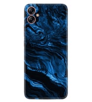 Samsung Galaxy A05 Kılıf Resimli Desenli Baskılı Silikon Blue MArble 1379