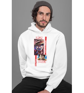 Monkey D. Luffy Baskılı Unisex Oversize One Piece Anime Hoodie