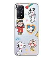 Redmi Note 11 Pro Uyumlu Snoopy Tasarımlı Şeffaf Telefon Kılıfı