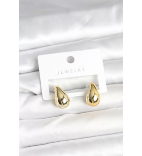 Gold Renk Damla Küpe 17 mm - TJ-BKP11377