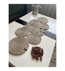 El Yapımı Doğal Jüt Ip Masa Örtüsü Amerikan Servis / Runner / Özel Günler Ve Her Ev Için /100x40cm