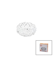 KÜÇÜK CAM - DIAMOND KRİSTAL ŞEKİL YUVARLAK KÜLLÜK ÇAP: 11.2CM - D: 4.4CM (5343)