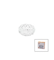 KÜÇÜK CAM - DIAMOND KRİSTAL ŞEKİL YUVARLAK KÜLLÜK ÇAP: 11.2CM - D: 4.4CM (5343)