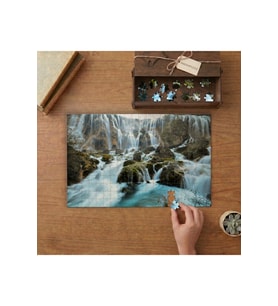 Akarsu Manzarası Tasarımı 240 parça Ahşap Puzzle Ahşap Kutuda MP01291