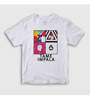Presmono Unisex Çocuk Beyaz Poster Tame Impala T-Shirt 385431tt