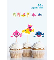 Baby Shark Doğum Günü * Cupcake Süsü '20li