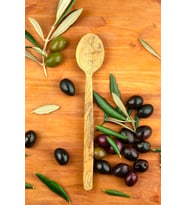 Zeytin Ağacı Kaşık 22 Cm  El Yapımı Ahşap Kaşık Doğal Ağaç