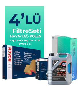 BOSCH Peugeot 2008 1.6 BlueHDi Dizel Filtre Bakım Seti Liqui Moly Motor Yağlı (2015-2019) 4 Lü