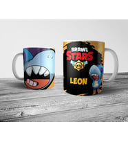 Pixxa Brawl Stars Köpekbalığı Leon Kupa Bardak Model 2