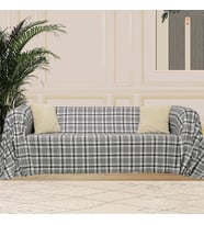 SoftMicro Kazayağı Desenli 180x220 cm Koltuk Örtüsü Şalı, Kanepe Örtüsü, Tv Battaniyesi Siyah Beyaz (Siyah & Beyaz)