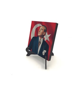 Mustafa Kemal Atatürk Baskılı MDF Masaüstlük 10X10
