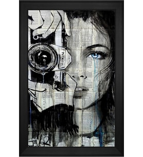 Kadın Motifli Kanvas Tablo 50 x 70 cm Siyah Çerçeve