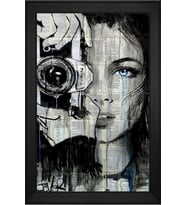 Kadın Motifli Kanvas Tablo 50 x 70 cm Siyah Çerçeve