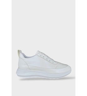 Bağcıklı Kadın Spor Sneaker Ayakkabı BEYAZ