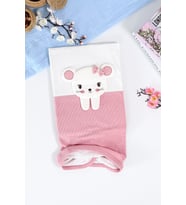 Kız Bebek Çift Katlı Natural Penye Battaniye STL6982 (Ekru)