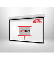 LiteOut 250x156cm Motorlu Kumandalı Projeksiyon Perdesi