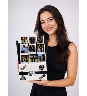 BJK Taraftarı Kara Sevda Temalı Kişiselleştirilebilir Fotoğraflı Buket (30x20 cm)