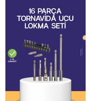 16 Parça Bits Adaptör Seti Vidalama Tamir Bakım Seti - Lisinya