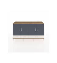 Kronos Konsol 6 Raflı 3 Çekmeceli 4 Kapaklı 176x59x99 Çam-Antrasit/Aytaşı
