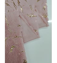 DESENLİ TOSCANA PELUŞ KUMAŞ (Pembe - Sarı)