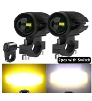 Motosiklet Sis Led Beyaz ve Sarı ışık ( 2 Adet Led, 1 Adet Anahtar )