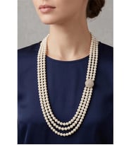 ŞIK UZUN TAŞLI OBJELİ KOLYE 65 CM.
