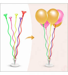 Balon Standı, Spiral 5 Çubuklu - 50 cm (Balonlar Hariç)