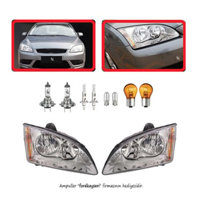 Ford Focus 2 Ön Far Lamba Beyaz Zemin Sağ Sol Takım 2005--2008