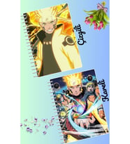 Naruto anime defter seti 2 adet A4 boyutu 21*30 çizgili + kareli 60 syf