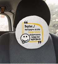 BK Gift Esprili Yuvarlak Araç Koltuk Yastığı-6