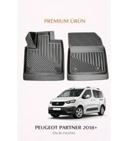 Peugeot Partner 2018+ Panelvan ( Ön İki ) le Uyumlu 3D Oto Paspas Premium