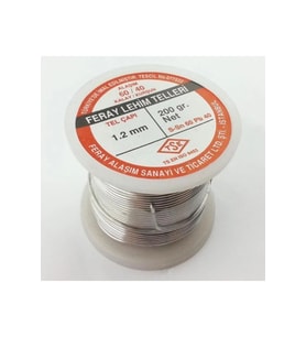 1.2 mm / 200 gram Feray Lehim Teli 60 Kalay 40 Kurşun 60/40 - 5 Kanal Pastalı Flux lı Lehim
