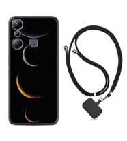 Infınix Hot 20i Kılıf Resimli Boyun Askılı İpli Desenli Silikon Series Gezegenler 1901