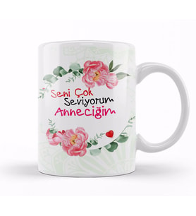 Anneler Günü Annelere Hediye 054 Kupa Bardak Porselen