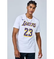 Nike Los Angeles Lakers Mens Tee White Grafik Baskılı Erkek Tişört Beyaz