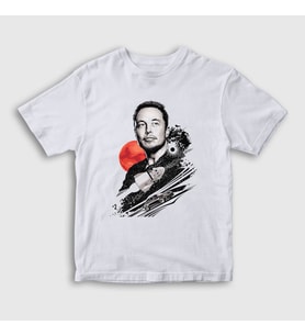 Presmono Unisex Çocuk Beyaz Genius Elon Musk T-Shirt 333887tt