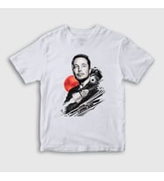 Presmono Unisex Çocuk Beyaz Genius Elon Musk T-Shirt 333887tt