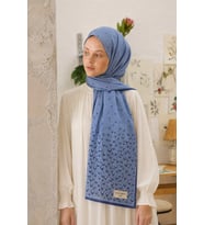 Lesscarves Desenli Pamuk İpek Şal LS2302