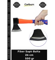 Özel Üretim Kamp Doğa Bahçe İşleri Profesyonel Çelik Ergonomik Fiber Saplı Balta 26 cm 500 gr