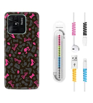 Xiaomi Redmi Note 7 8 9 Pro 10 2022 10 Pro 10S Kılıf Kablo Koruma Spiral Silikon Barbie and Shoes 1413