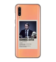 Samsung Galaxy A30S/A50/A50S Uyumlu Hannibal Lecter Minimalist Poster Desenli Şeffaf Telefon Kılıfı