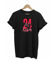 24 Kasım Öğretmenler Günü Öğretmen Hediyesi Baskılı Oversize T-shirt - Siyah