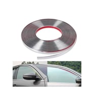 18 mm 3D Dekoratif Krom Nikelaj Şerit Çıta Panjur Kalın Şerit 5 Metre