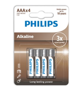 Philips İnce Kalem Pil AAA 4Lü